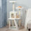 PETMAKER 4FT Cat Tree - Cat Tower for Indoor Cats with Perches, Kitty Condo, Cat Scratching Posts, Hanging Toy, and Ladder, White