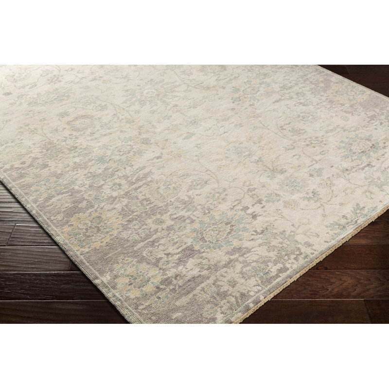 Normandy Wool Floral Area Rug, Rectangle 4' x 6'