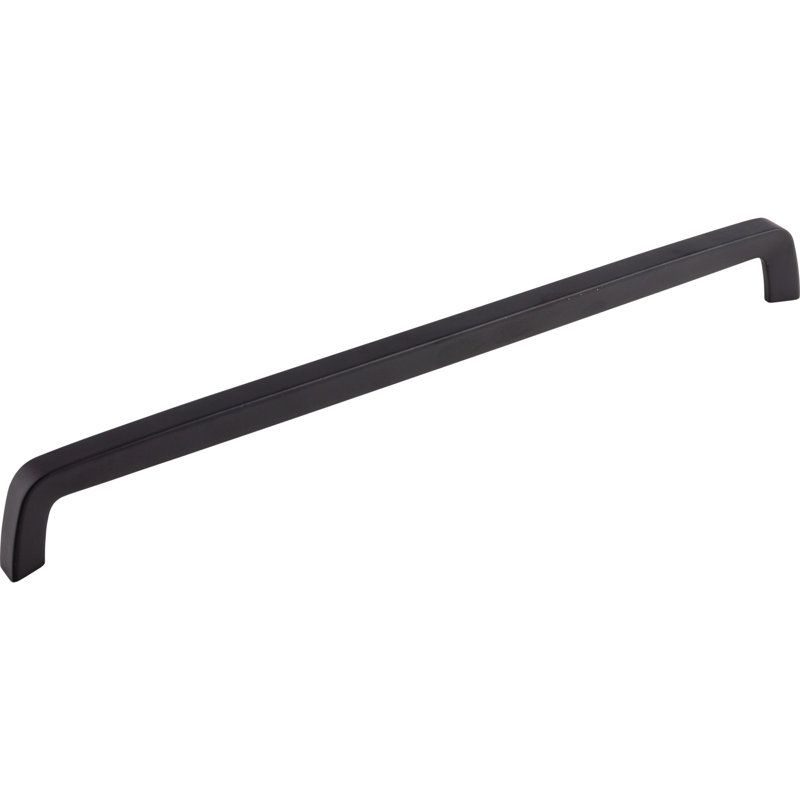 Tapered Bar Pull, Flat Black, 17 5/8" Center to Center