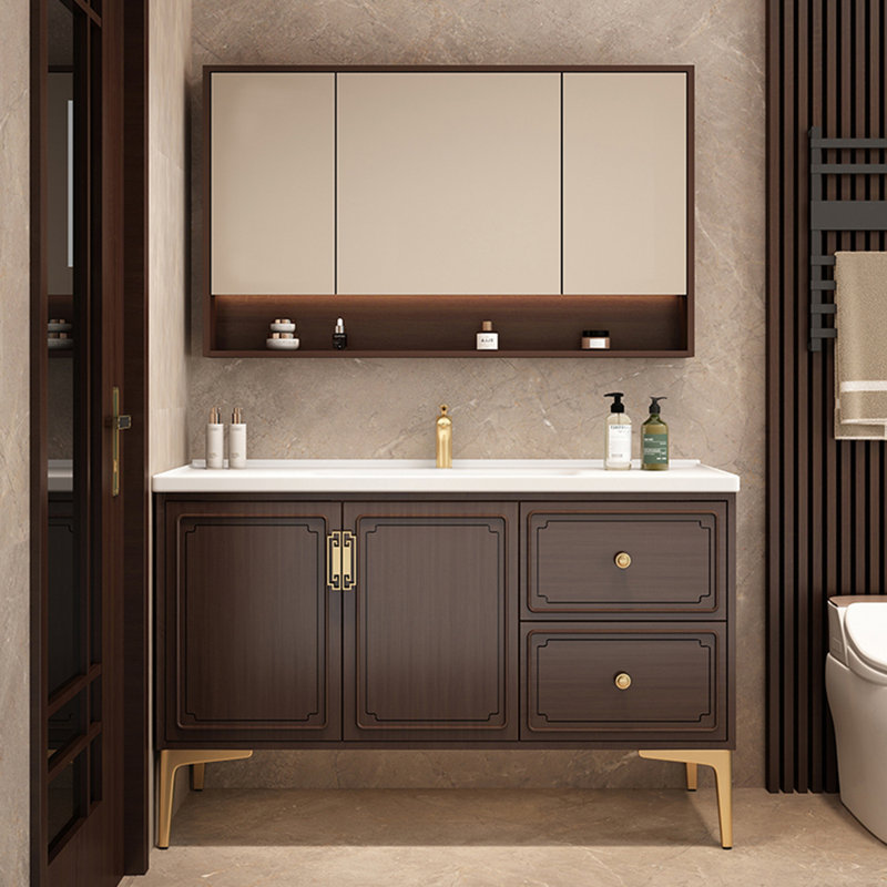Chinese-style luxury retro bathroom Vanity