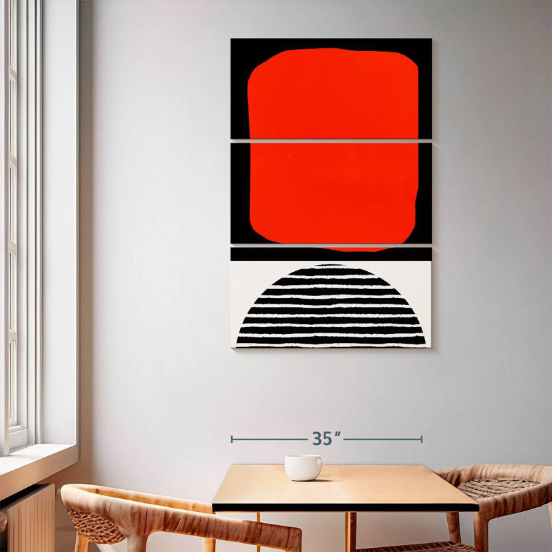 Avery Red Abstracta, 65" H x 42" W