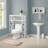 Lund Wooden Bath Set With 1 Over The Toilet Shelf And 1 Wall Mounted Bath Shelf With Storage