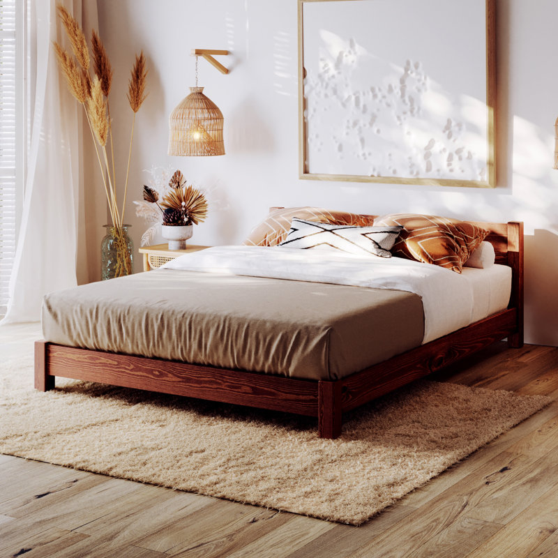 Hardiman Bed Frame, Twin, Red Wood