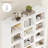 86"H X 47.2"W 7-Tier Standard Wood Storage Bookcase-1389079234