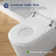 Smart Toilet with Bidet Wash Auto Sensor Flush Kick Flush Heated Seat Warm Wash