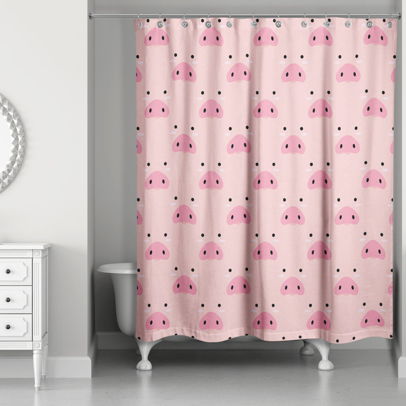 Marko Pig Face Friend Shower Curtain