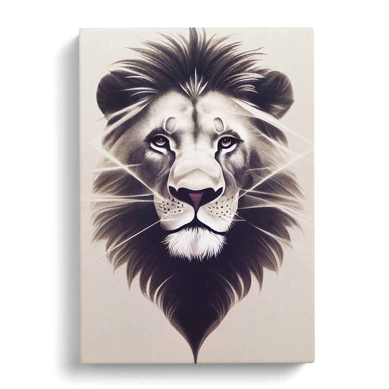 Lion Airbrush - Wrapped Canvas, 60cm H x 40cm W x 3cm D