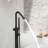 Freestanding Tub Filler With Hand Shower, 360° Swivel Spout, Thermostatic Valve, 316 Stainless Steel, Cupc Certified, Matte Black / Brushed Gold / Brushed Nickel-122516692
