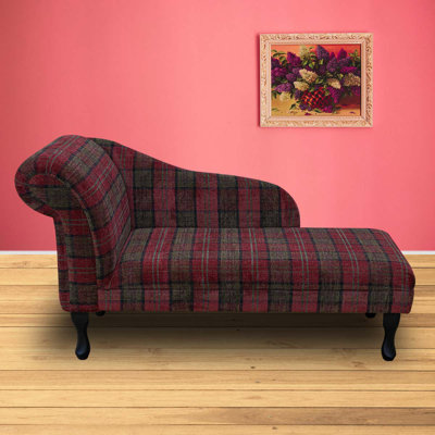 Red Upholstered Chaise Lounge