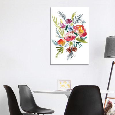 Jeweled Bouquet II 1 Piece Wrapped Canvas Wall Art