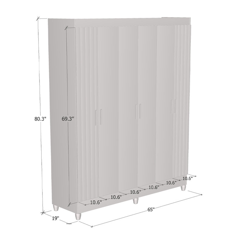 Armoire 65 po en chêne, Chêne / Brun