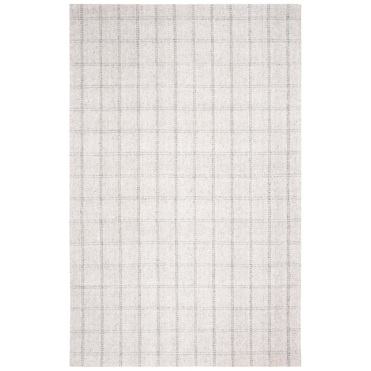 Tamworth Lauren Ralph Lauren Hand Woven Viscose/Wool Plaid Rug in Silver
