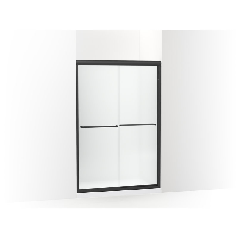 Finesse 42.62" W x 70.06" H Double Sliding Frameless Shower Door with Clean Coat Technology