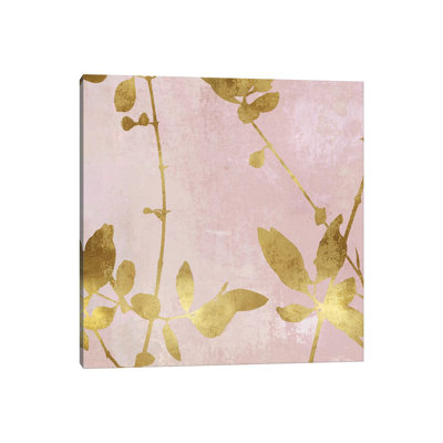 Nature Gold On Pink Blush III by Danielle Carson - Wrapped Canvas Print