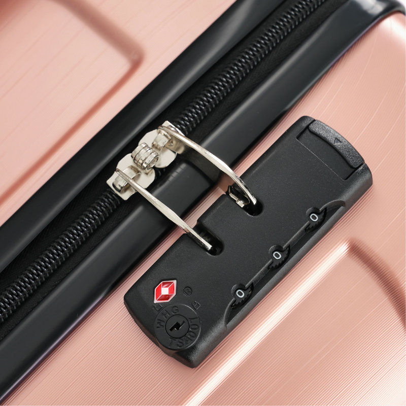 Valise rigide, valise légère en ABS durable avec roulettes doubles, verrou TSA, bagage de transport de 20 pouces