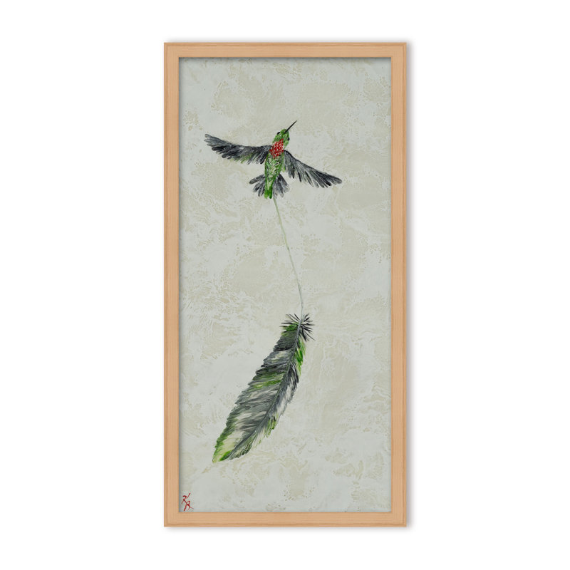 Nature Inspired "Vivid Flutter" Canvas Wall Art By , 48" H x 24" W, Framed Print, White