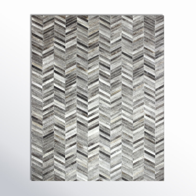 Marsha Handmade Cowhide Gray Area Rug