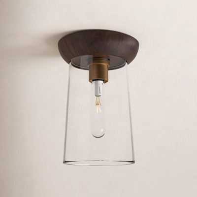 Tabitha Single Light Glass Flush Mount