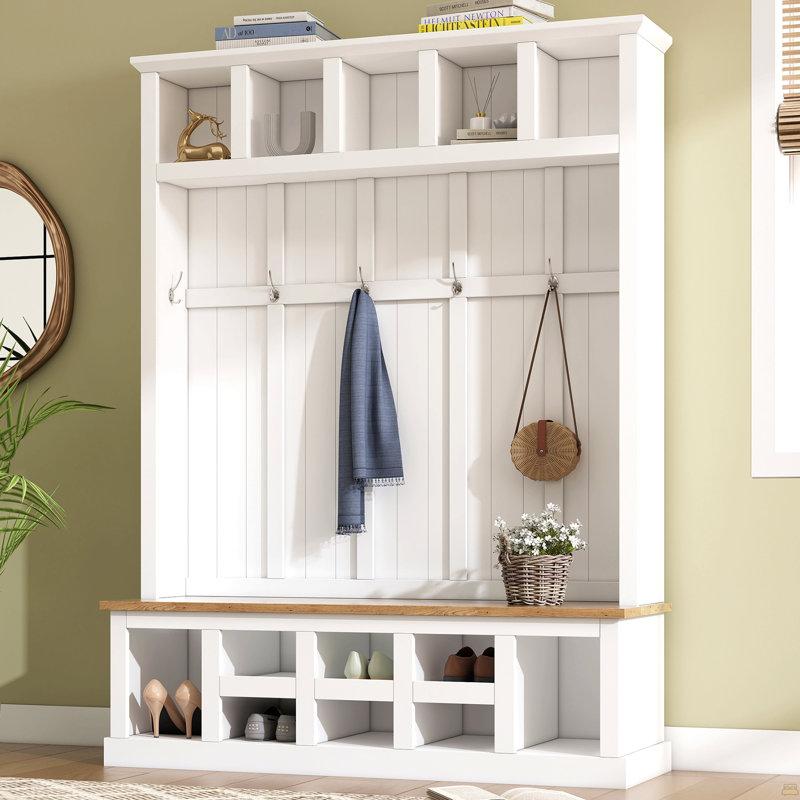 Freestanding 6 - Hook, White