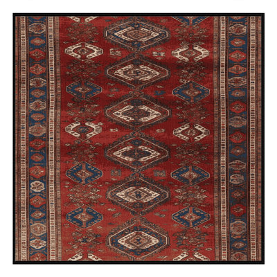 Tapis turc noir lavable à la machine