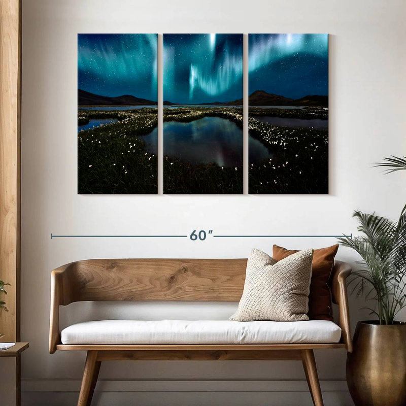 Alvord Landmannalaugar Northern Lights, H 32 po x l 50 po