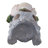 Garden Statuary Magnesia Turtle Design With Flower Cap And Crackled Glass Globe Light For Home Garden Use - 15" Gray