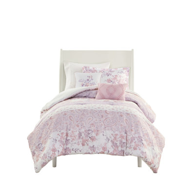 Floral Paisley Twin/Twin Xl Comforter , 2 Shams, Pillows, Fill, , Machine Washable Bedding Vintage,