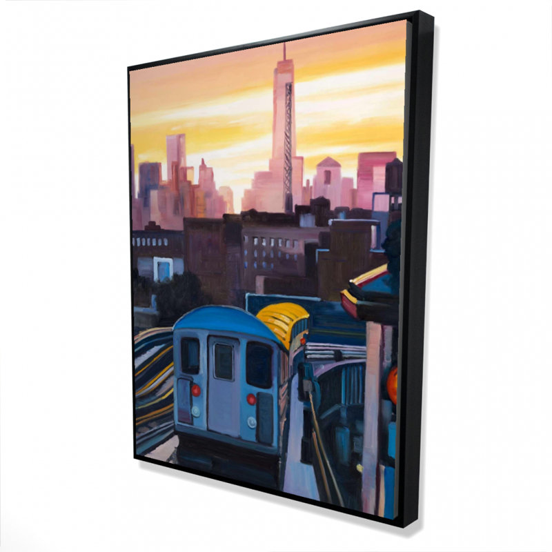 «Sunset Over The Subway In New York», reproduction sur toile
