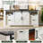 70"W Farmhouse Fireplace TV Stand for 80" Inch TV, 2-in-1 Media Console & Sideboard with 4 Drawers-341715262