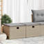 Ensemble de canapé de patio avec tabourets de rangement vidaXL 2 pièces-920686510-920686496
