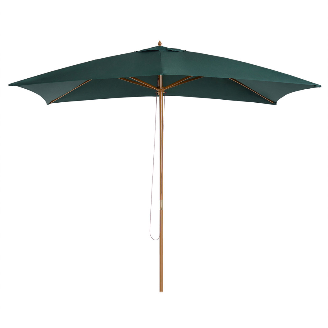 Brod 295cm X 200cm Rectangular Traditional Parasol with Pulley Lift