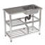Larnakas Belfry Kitchen 450 mm W Single Bowl Stainless Steel Flush Kitchen Sink