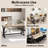 4PCS 59'' Computer Desk Large Industrial Home Office Desk w/Heavy-duty Metal Frame