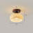 American Retro Wooden Glass Ceiling Lamp