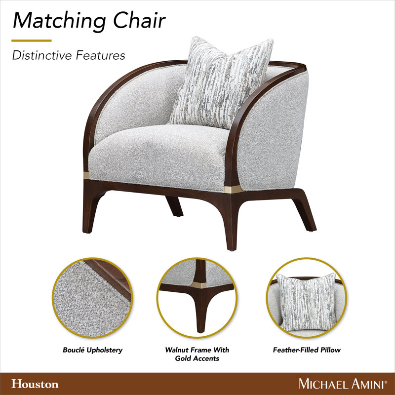 Houston Matching Chair - Pebble/Walnut