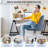 Home Office Desk Chair, Office Chairs Desk Chair Rolling Task Chair Computer Chair Adjustable With Wheels Armless For Bedroom, Vanity Chair For Makeup Room, Living Room-1894578877