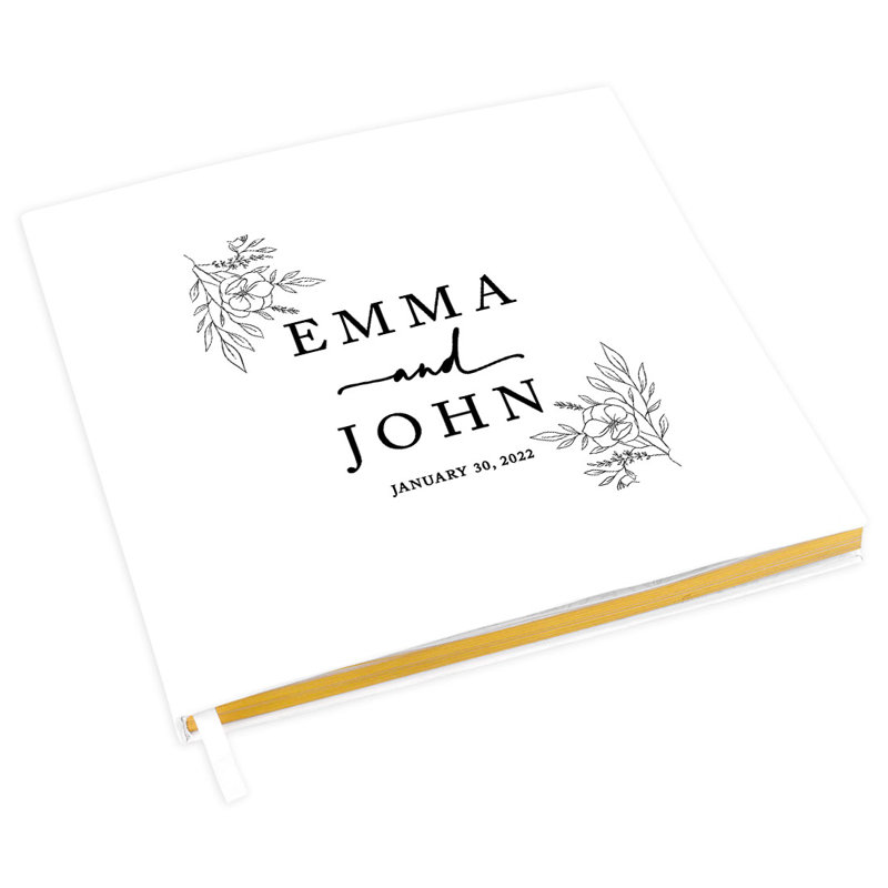 Livre d'or de mariage d'automne personnalisé