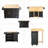 Kitehcn Island with Extensible Rubber Wood Table Top,adjustable Shelf Inside Cabinet for Different Utensils-752739483