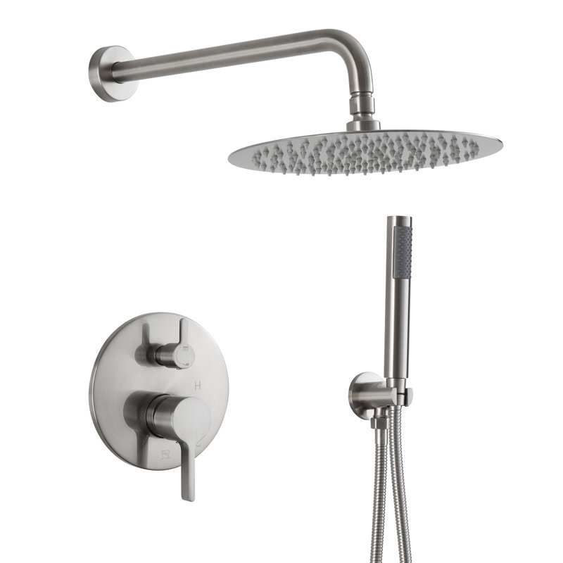 Calder Complete Shower System with Rough in-Valve, Brush Nickel