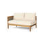 Ensemble de conversation pour canapé 4 pièces avec coussin beige, teck