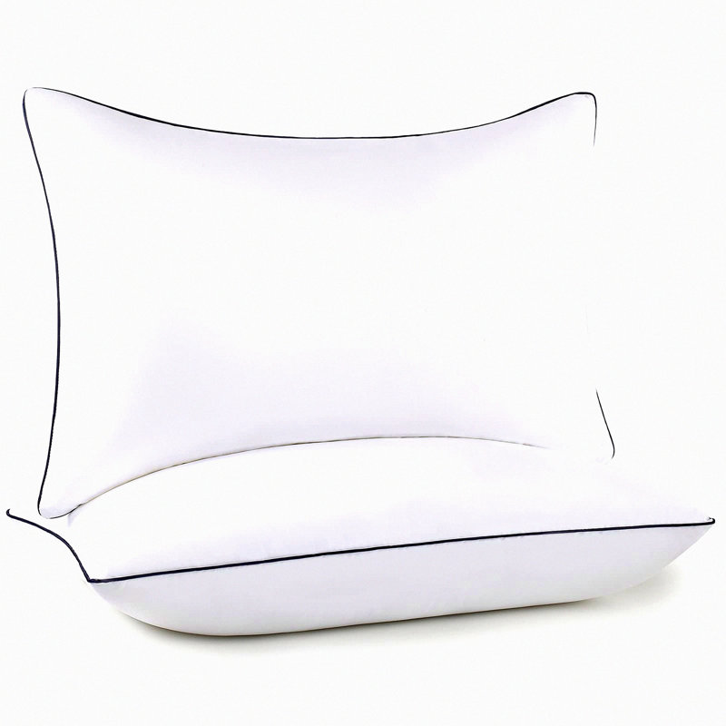 CoolDreams Plush Support Pillows - Queen Size 2 Pack for Side, Back, and Stomach Sleepers. Cooling Technology with Down Alternative Filling for Luxury Softness.