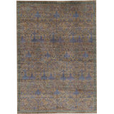 Hand Woven Silk and Wool Area Rug