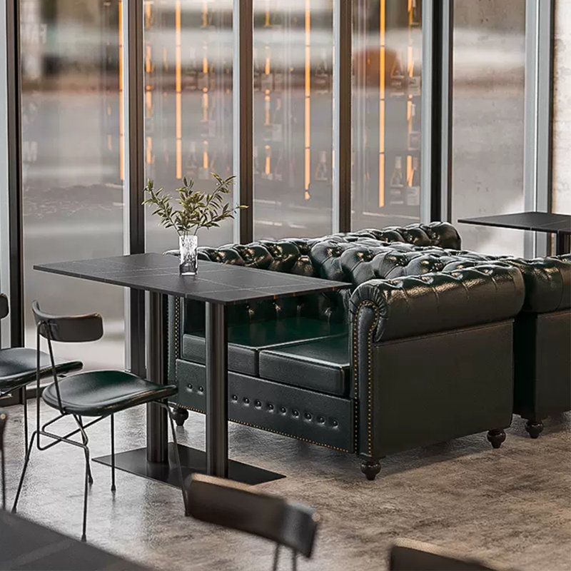 Bancs de bar-restaurant de style industriel, Vert foncé
