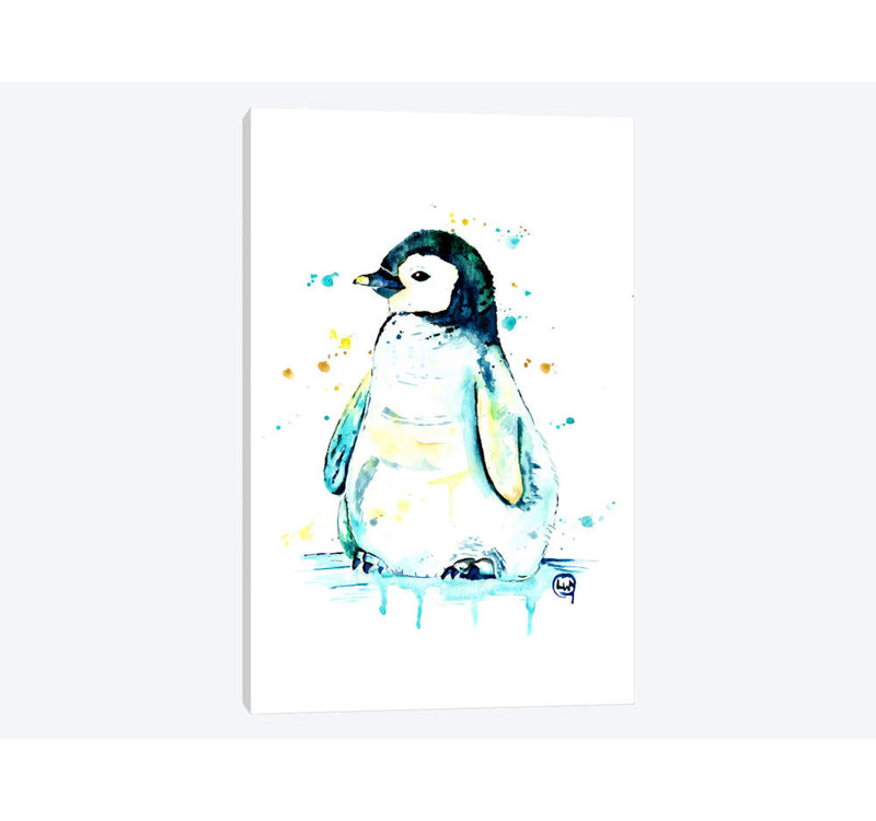 « waddle », impression sur toile tendue, H 12 po x l 8 po x P 0,75 po, Pas de tapis, Toile tendue