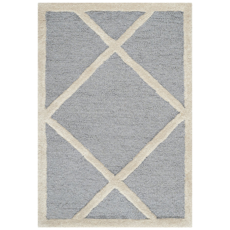 Tapis géométrique en laine touffeté à la main Deedgra