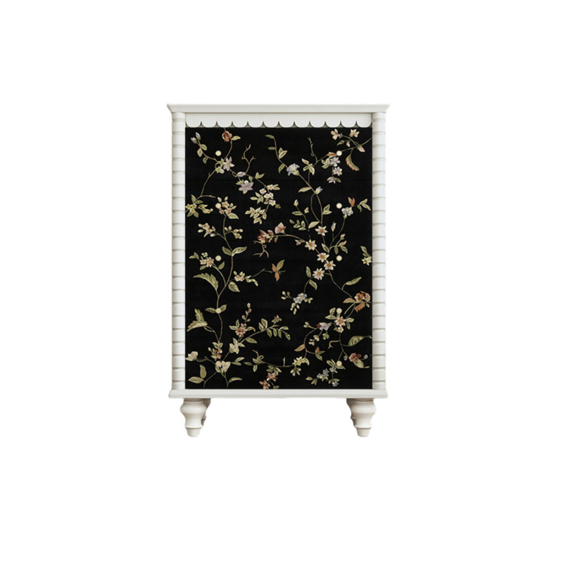 Commode d'appoint avec cinq tiroirs Retro, Blanc