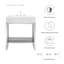Meuble-lavabo 30 po Modway Gridiron-82353015