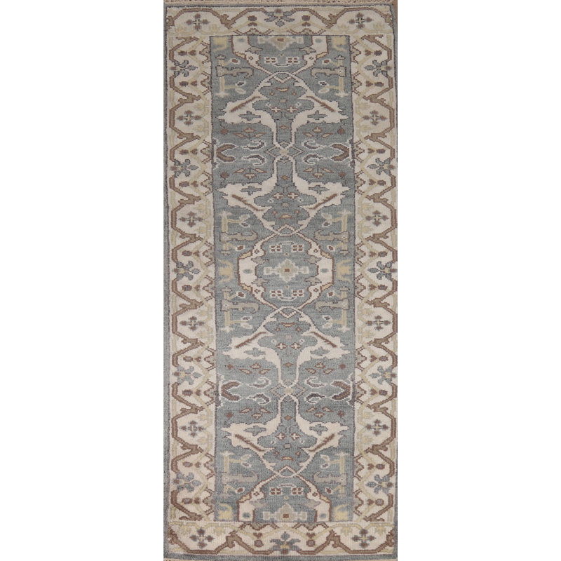 Tapis de couloir indien fait à la main 3 x 8 po