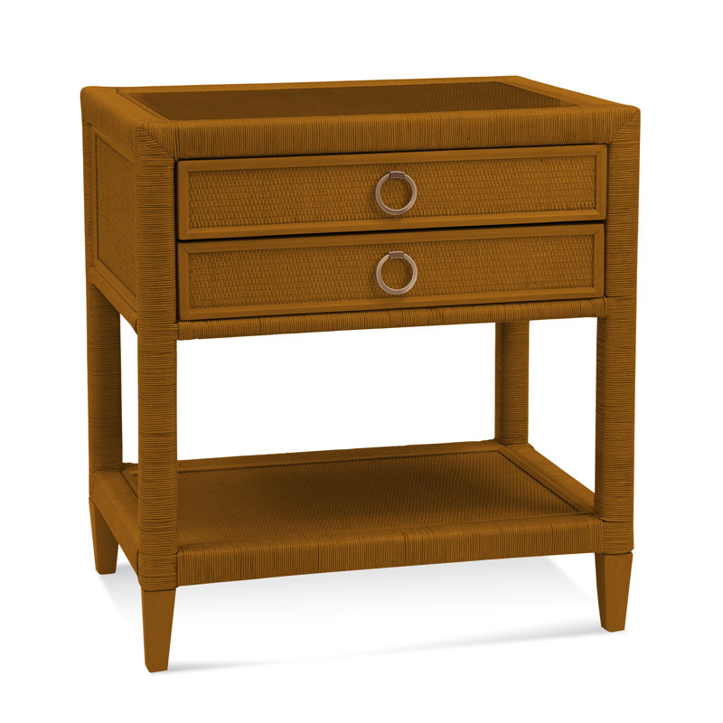 Sabal Bay 2 - Drawer Nightstand, Havana, Satin Brass