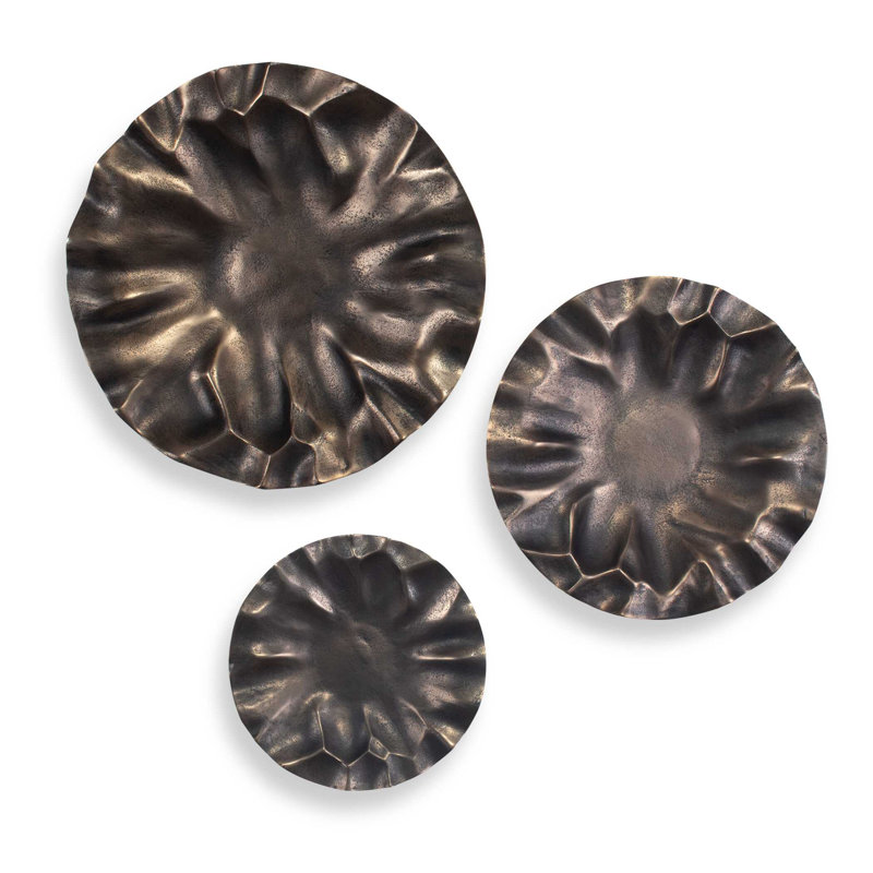Ensemble d'art mural d'extérieur en bronze Uttermost Peonia / 3, Bronze